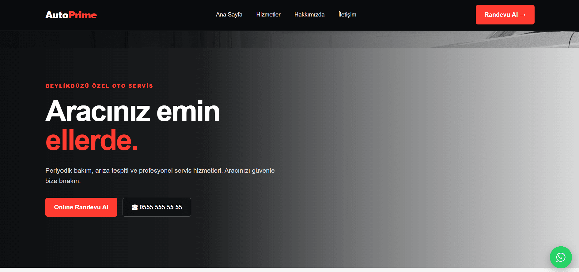 AutoPrime gerçek proje ekran görüntüsü